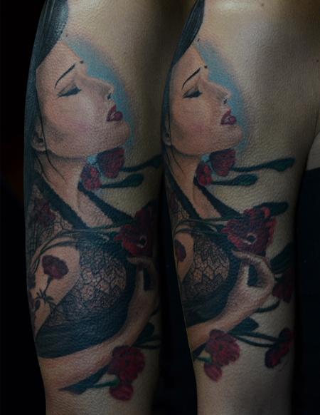 Tattoos - Woman With Poppies - 103662